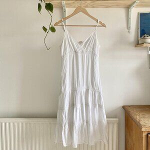 Vintage New Look Women’s White Long Summer Dress Size 10/12 Good Condition Y2K